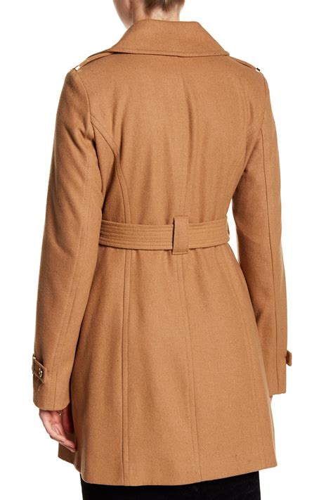 michael kors belted wool wrap coat|Michael Kors camel coat.